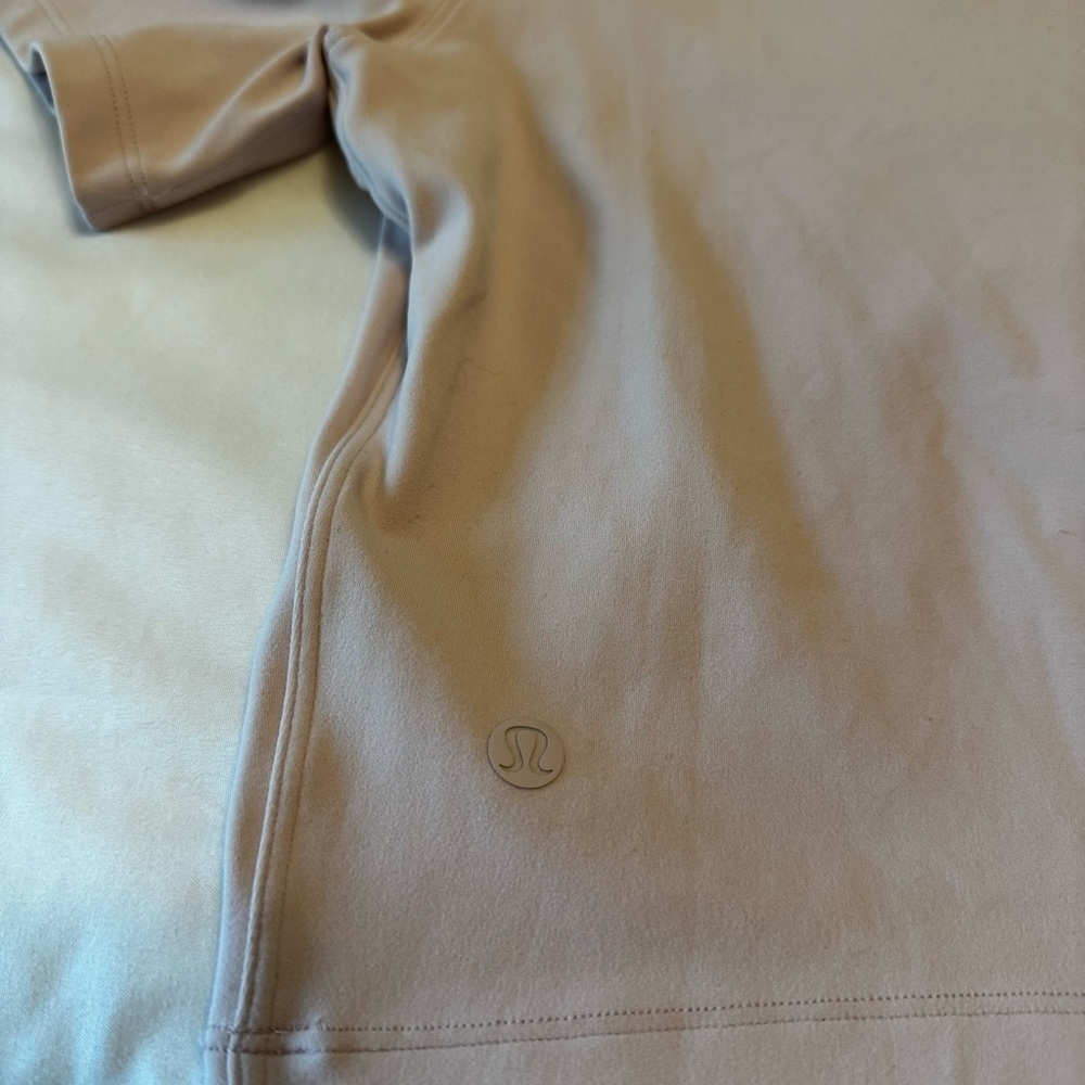 Lululemon Get Centered Cropped Top Sz 10 Shirt Short Sleeves Misty Pink Yoga - Picture 5 of 11
